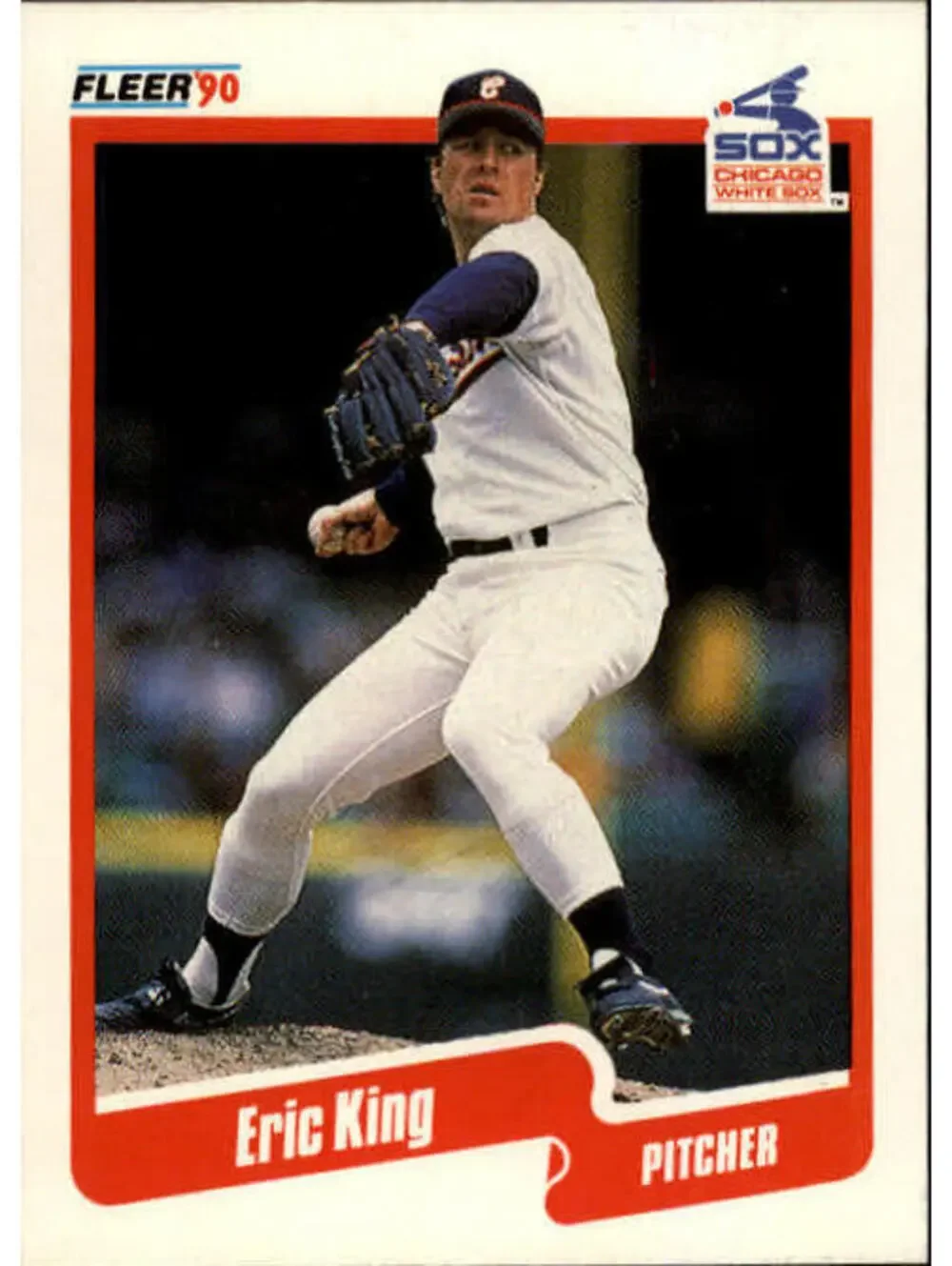 1990 Eric King Fleer Baseball Card #537